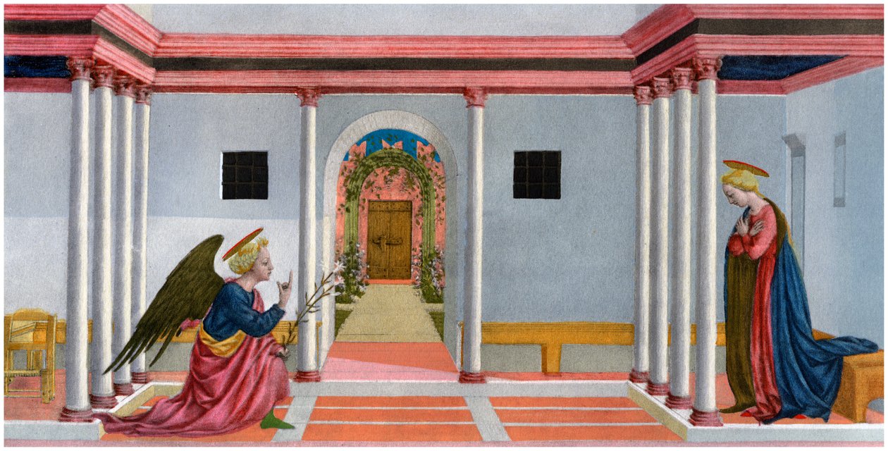 De Annunciatie, ca. 1445 door Unbekannt