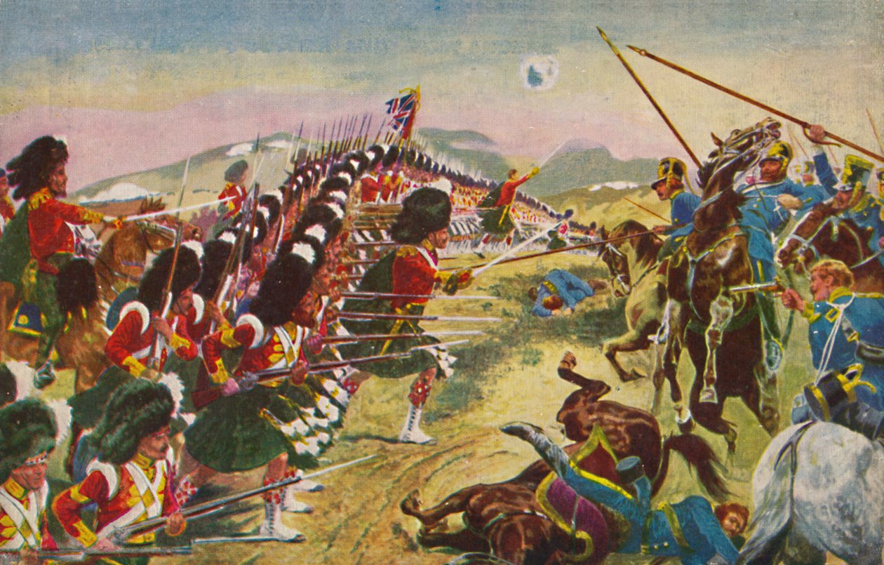 De Argyll & Sutherland Highlanders. De dunne rode lijn bij Balaclava, 1854 door Unbekannt