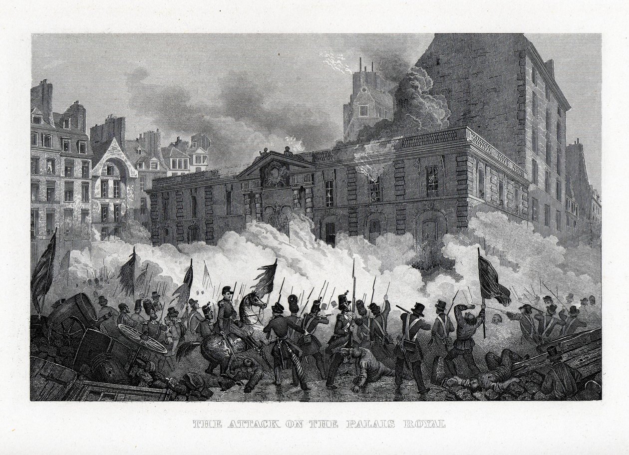 De aanval op het Koninklijk Paleis, 1882 door Unbekannt