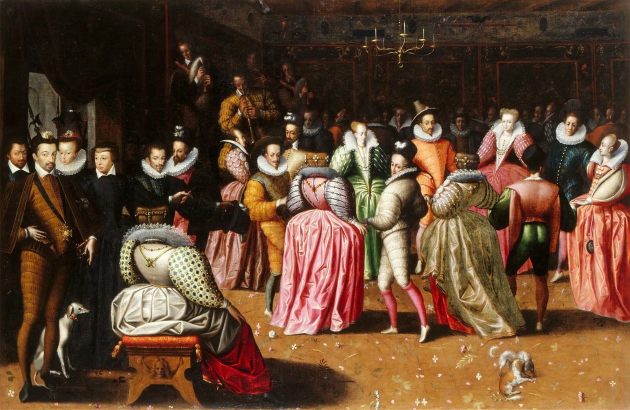 Het bal aan het hof van Hendrik III van Frankrijk, 1575-1600. door Unbekannt