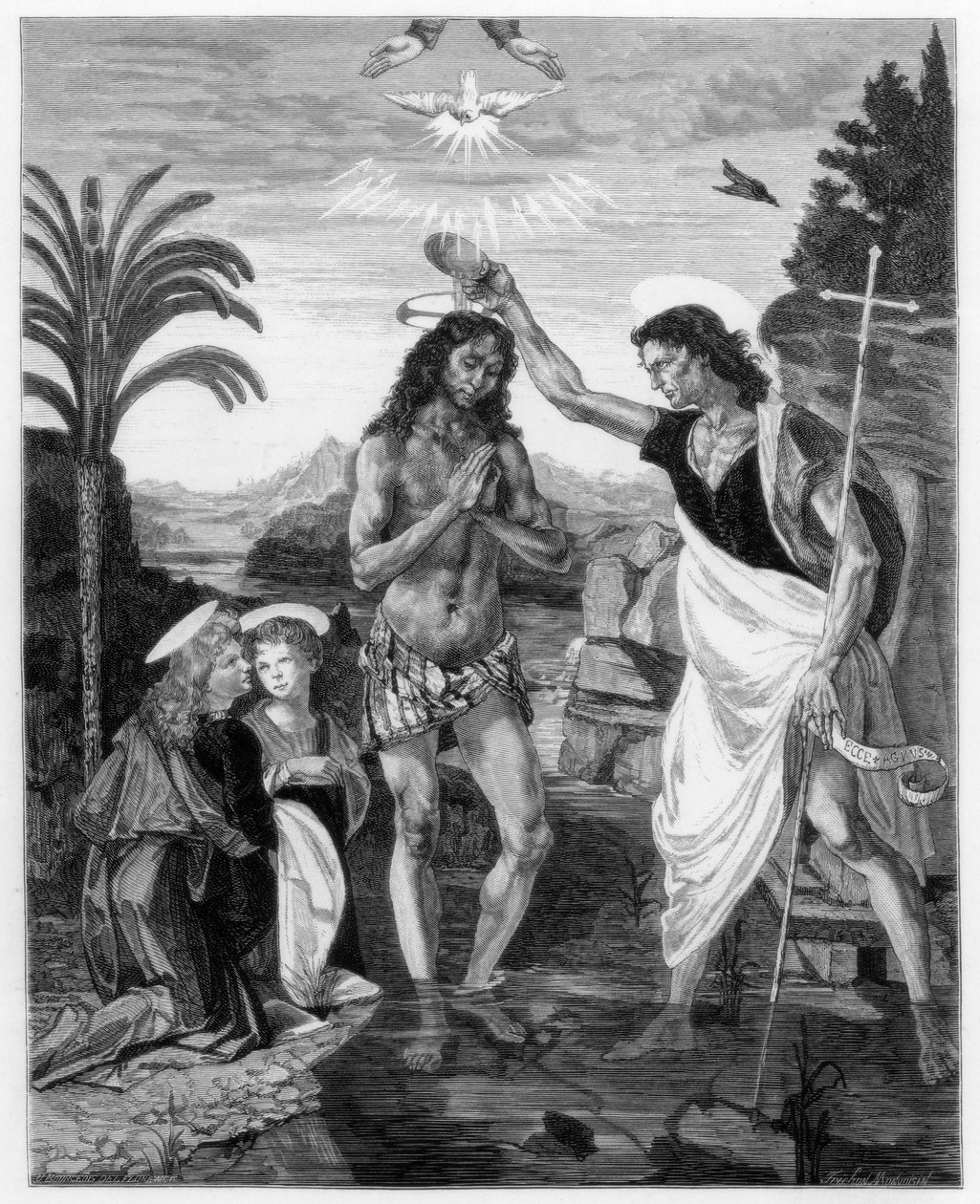 De doop van Christus, 1472-1475 1870 door Unbekannt