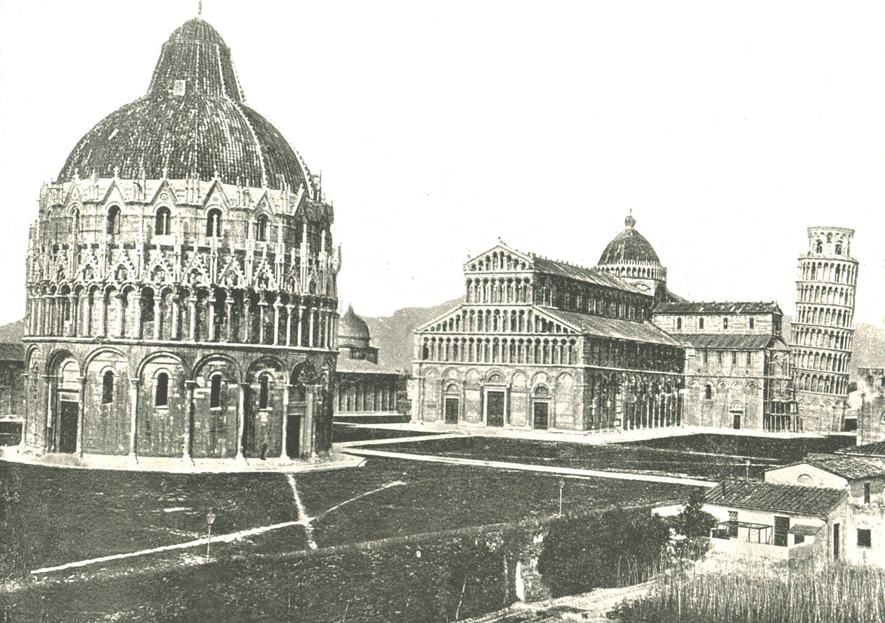 De Doopkapel, Kathedraal en Scheve Toren, Pisa, Italië, 1895 door Unbekannt