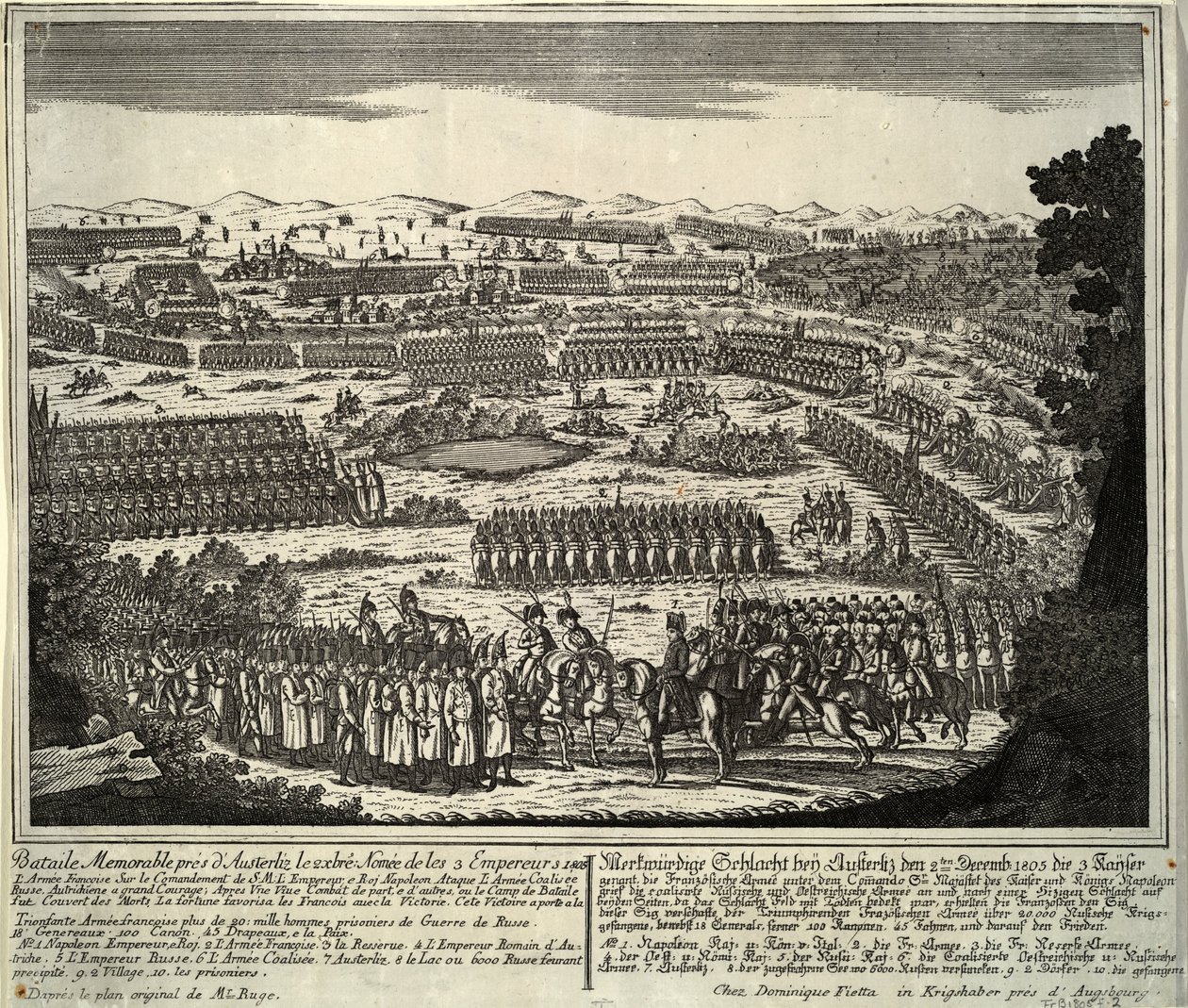 De Slag bij Austerlitz op 2 december 1805, 1805 door Unbekannt