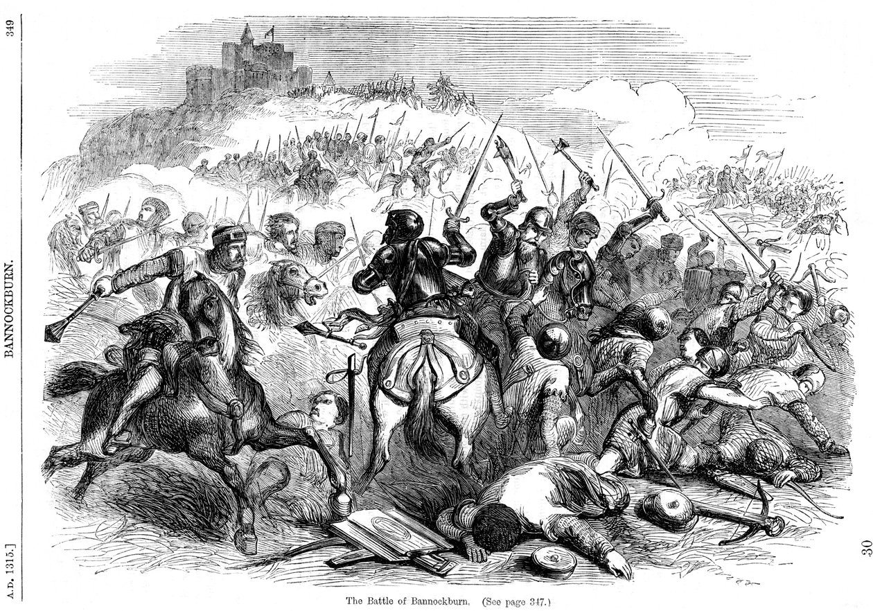 De Slag bij Bannockburn, 24 juni 1314 door Unbekannt