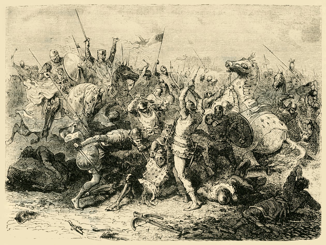 De Slag bij Bouvines, 1214 door Unbekannt