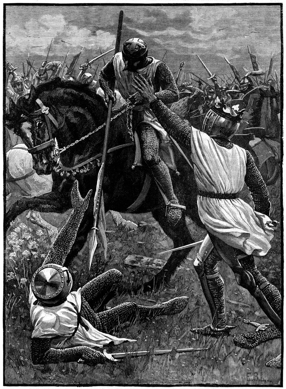 De slag bij Evesham, 4 augustus 1265 door Unbekannt
