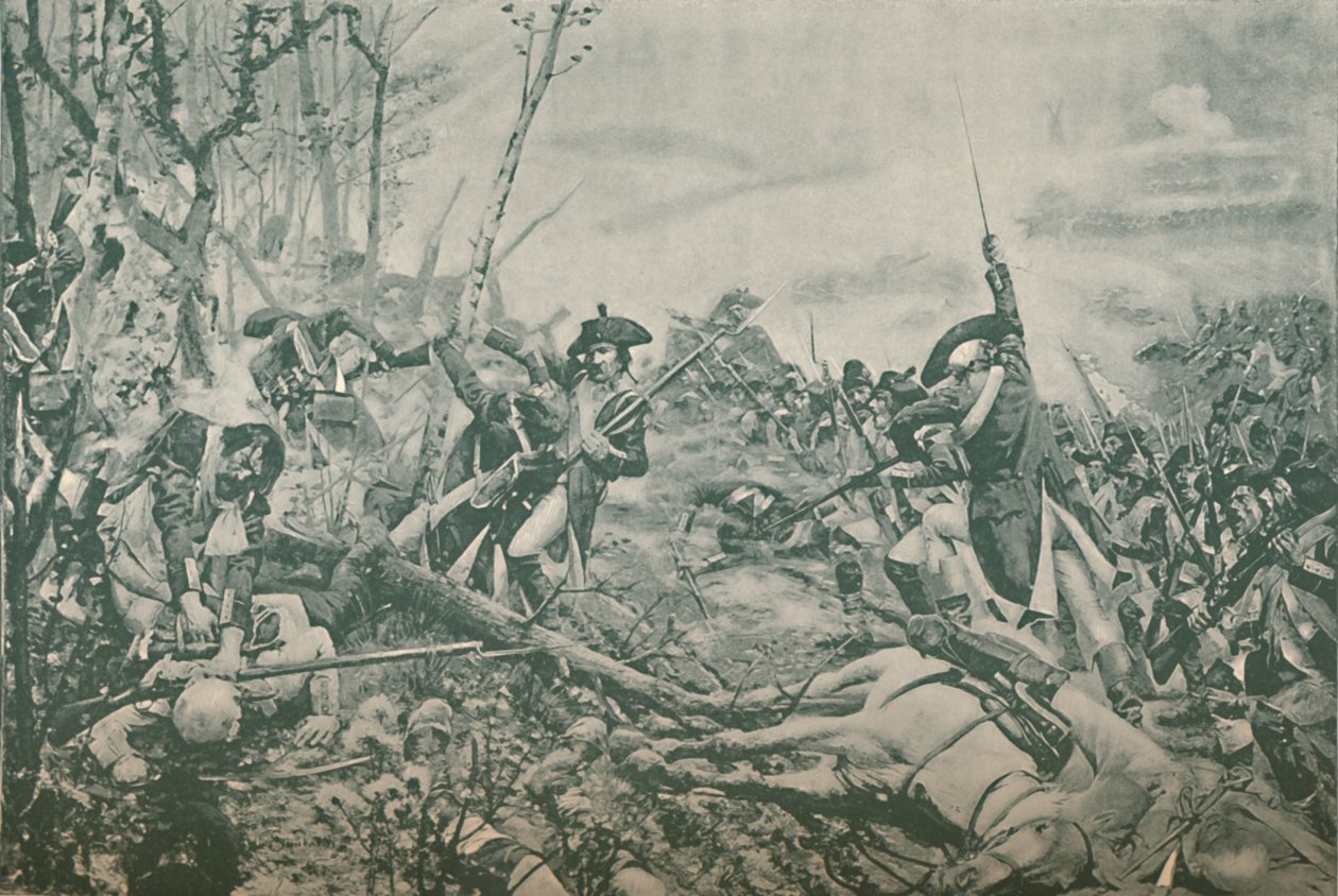 De slag bij Jemmapes, nabij Mons, België, 6 november 1792, 1896 door Unbekannt