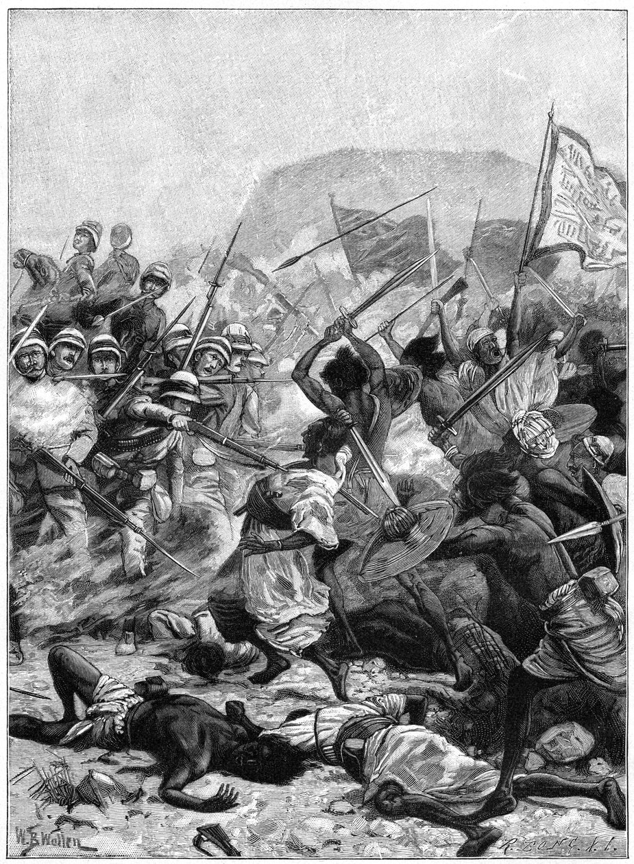 De Slag om Khartoem, 1885 door Unbekannt