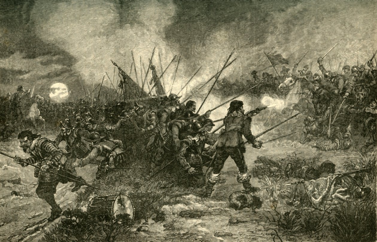 De Slag bij Marston Moor, 2 juli 1644, 1890 door Unbekannt