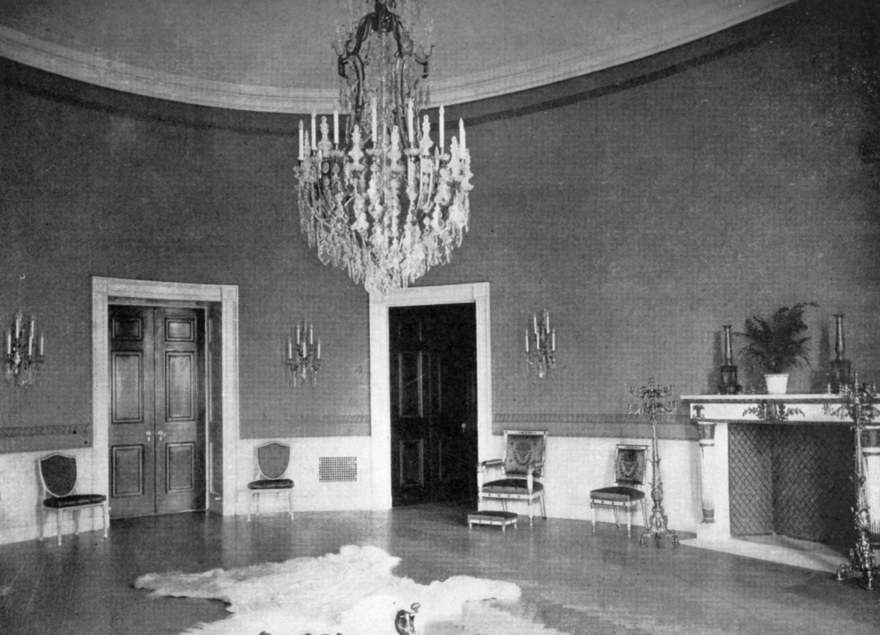 De Blauwe Kamer in het Witte Huis, Washington DC, VS, 1908 door Unbekannt