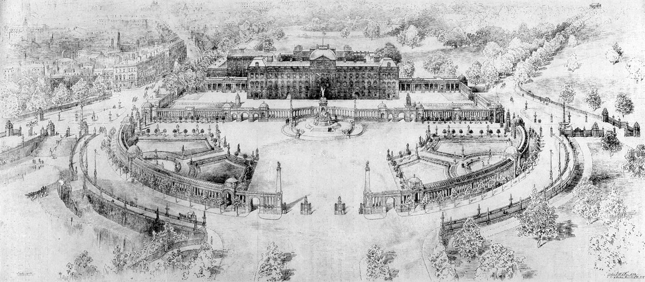 Het Buckingham Palace dat zal zijn, 1910 door Unbekannt