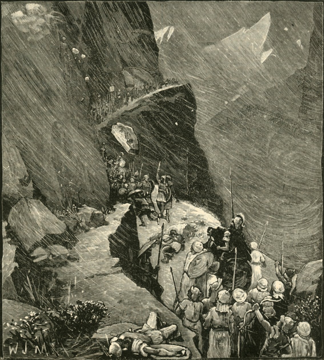 De Carthagers steken de Alpen over, 1890 door Unbekannt