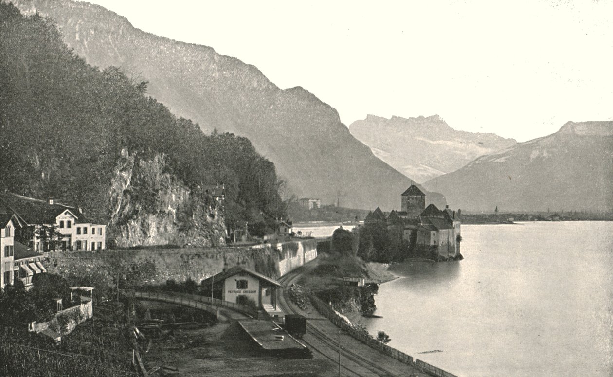 Het kasteel van Chillon, Zwitserland, 1895 door Unbekannt