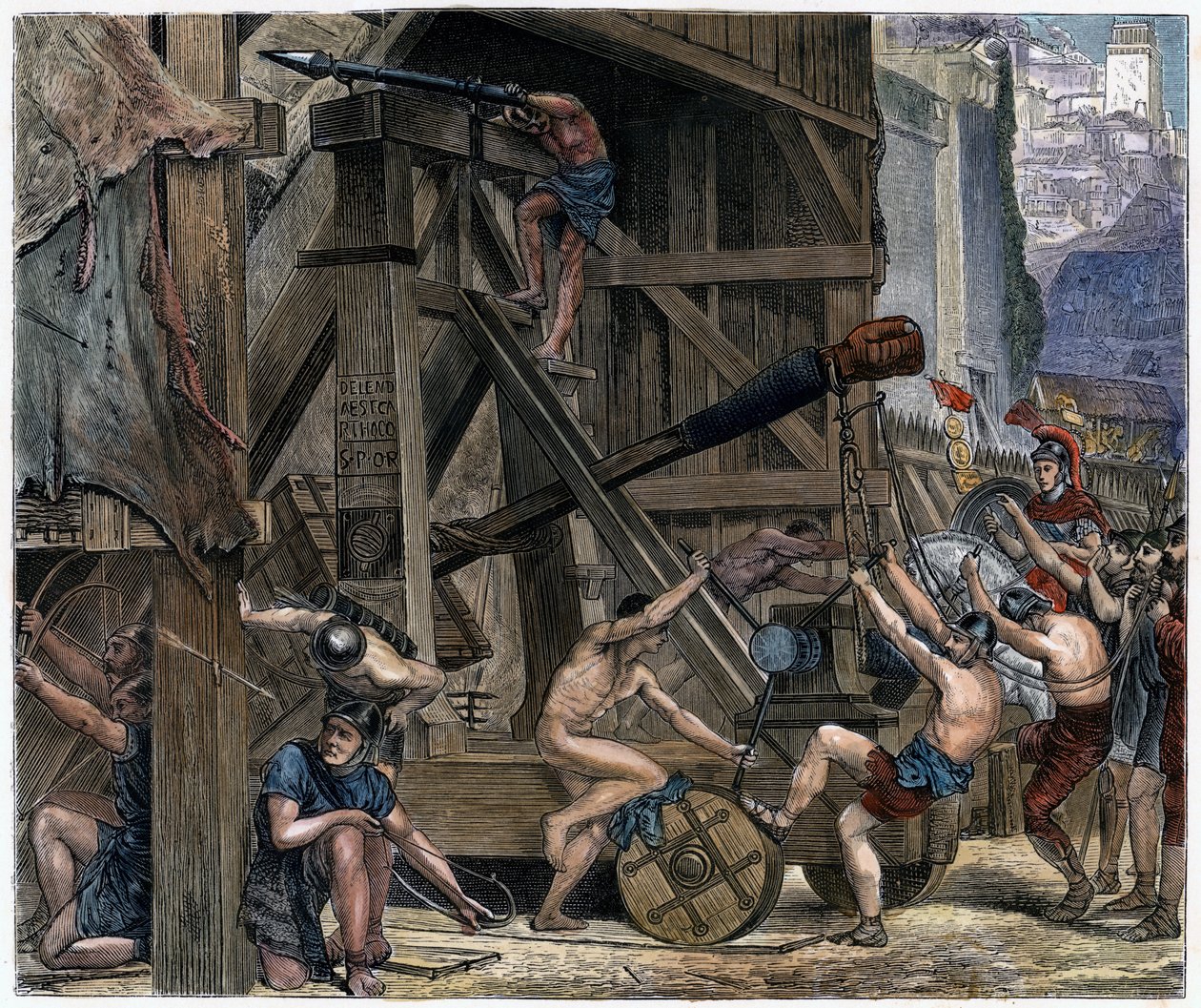 De katapult, ca. 1868 door Unbekannt