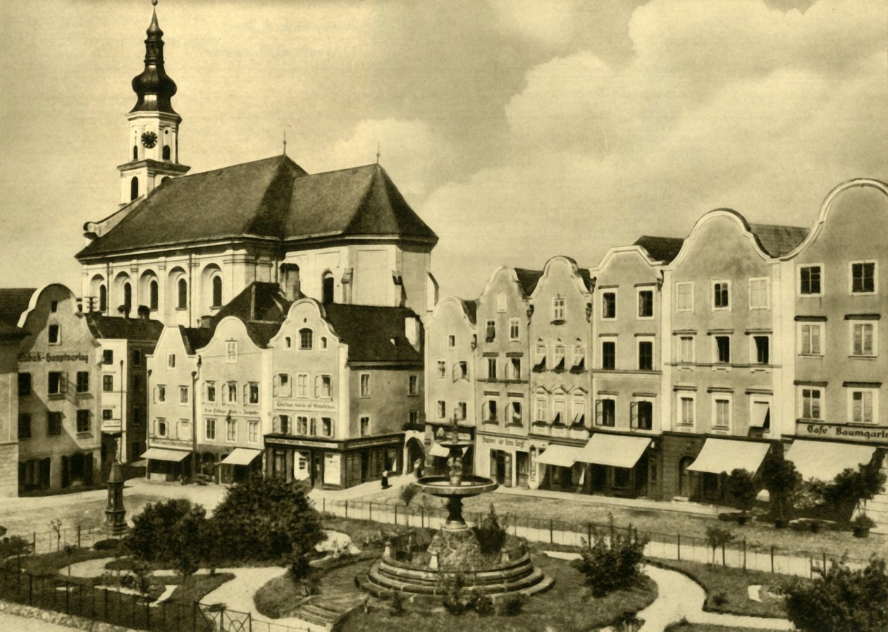 De Kerk van St. George, Schärding am Inn, Opper-Oostenrijk, ca. 1935 door Unbekannt