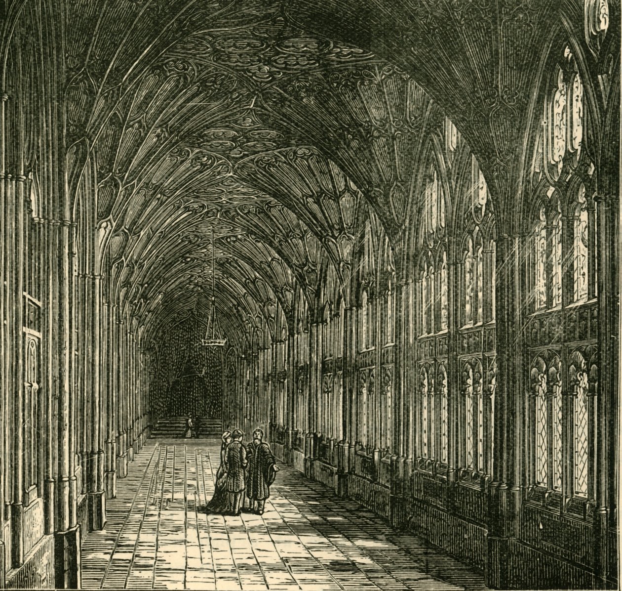 De Kloosters van de Kathedraal van Gloucester, 1898 door Unbekannt