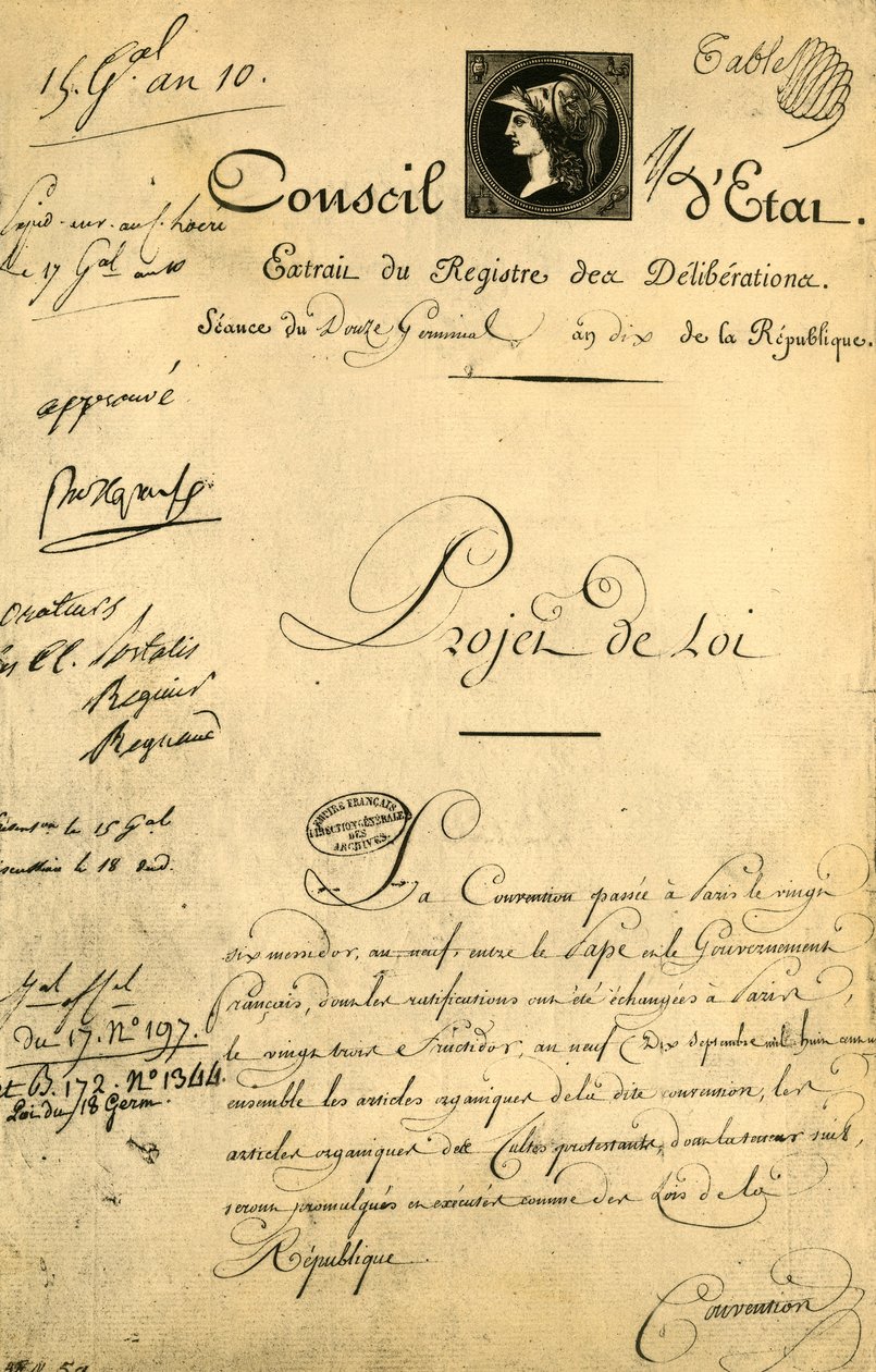 Het Concordaat en de Organieke Artikelen, 5 april 1802, 1921 door Unbekannt