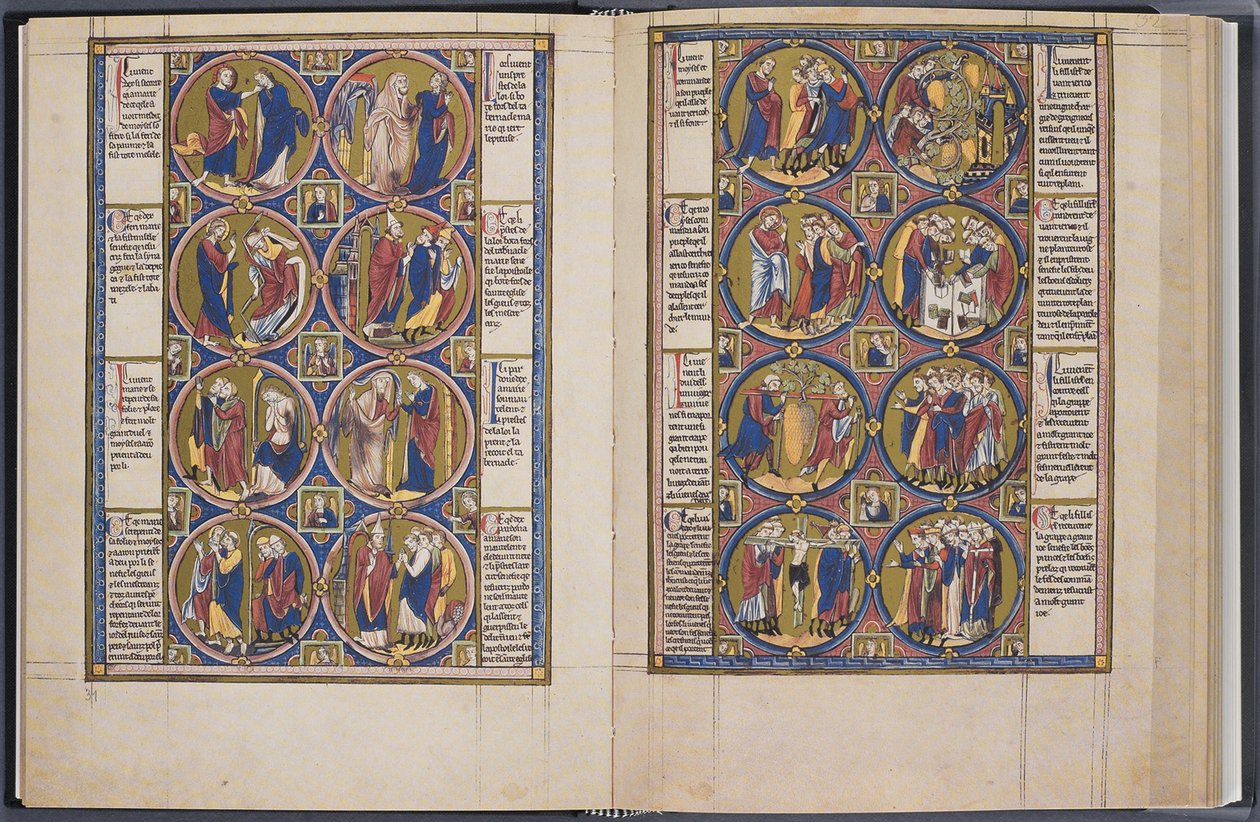 De Schepping. Bible moralisée Codex Vindobonensis 2554, ca. 1250 door Unbekannt