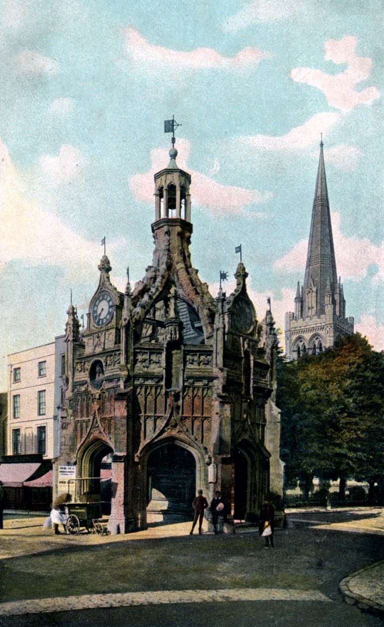 Het kruis en de kathedraal, Chichester, West Sussex, vroege 20e eeuw door Unbekannt