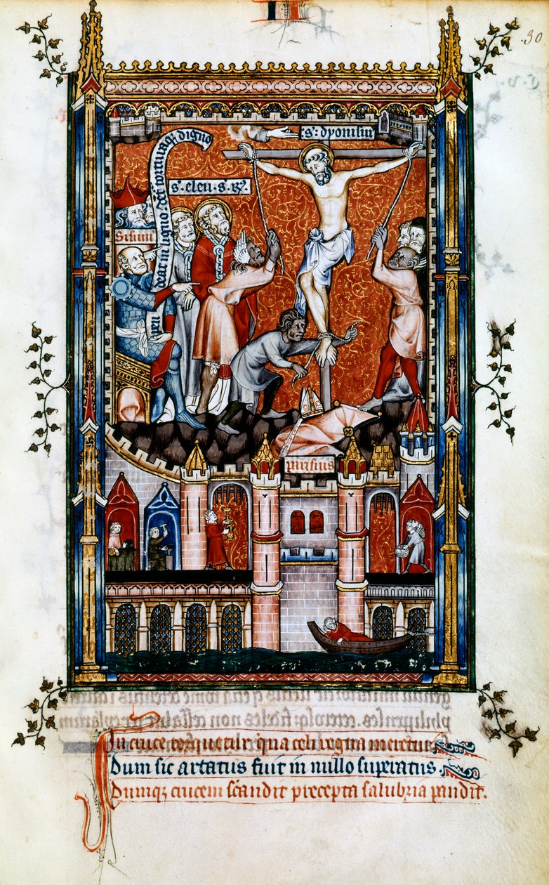 De kruisiging van St. Denis, 1317 door Unbekannt
