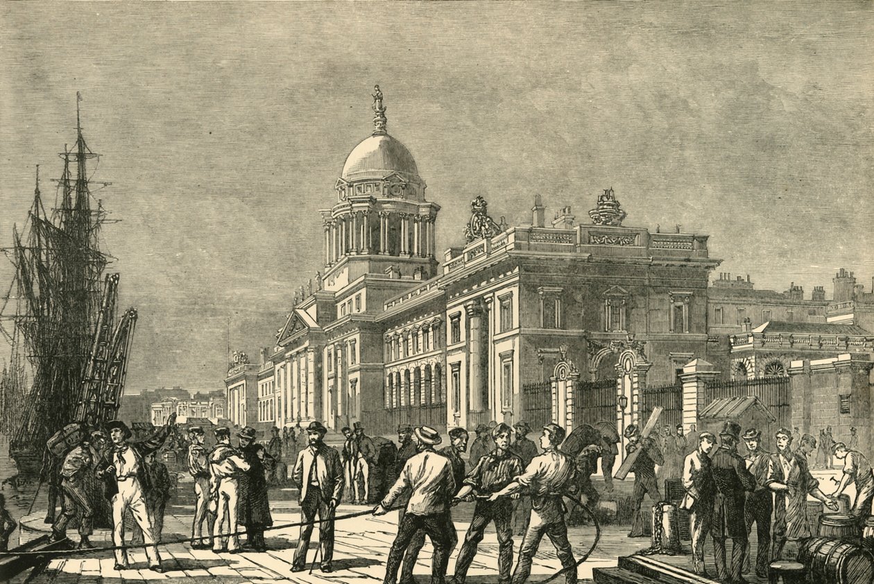 Het douanehuis, Dublin door Unbekannt