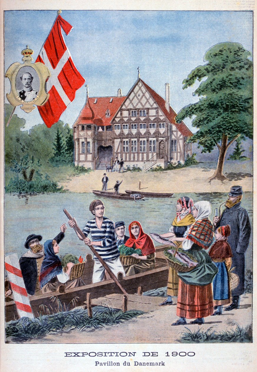 Het Deense paviljoen op de Wereldtentoonstelling van 1900, Parijs, 1900 door Unbekannt