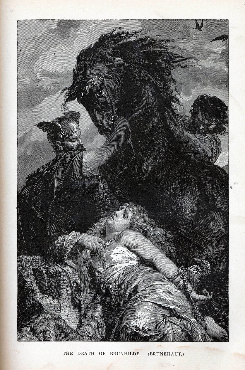 De Dood van Brunhilde, Brunehaut, 1882 door Unbekannt
