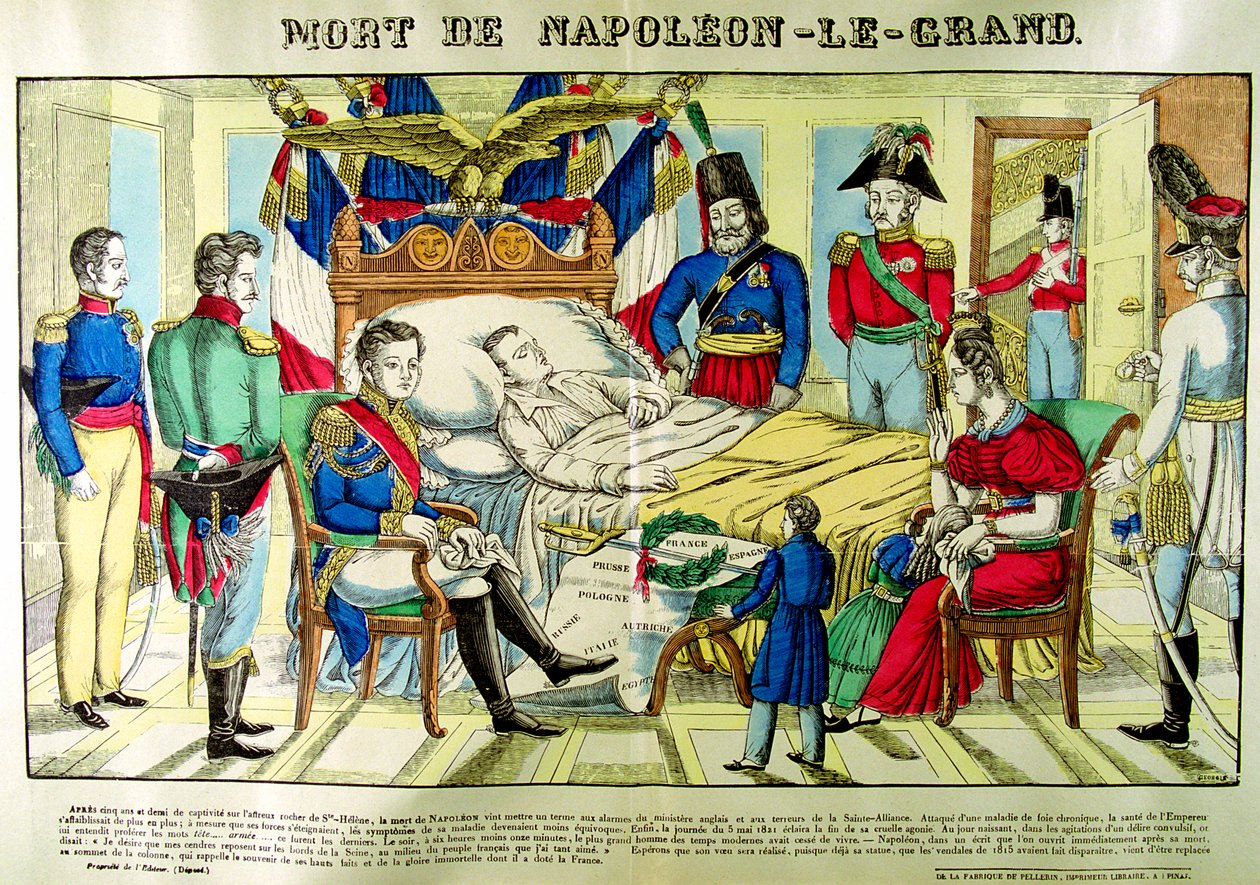 De dood van Napoleon de Grote, 5 mei 1821 door Unbekannt