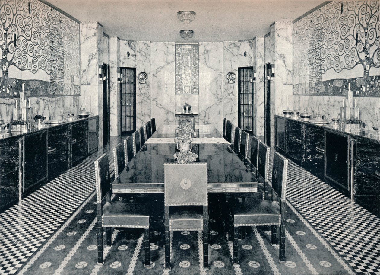 De eetkamer van het Stocletpaleis, Brussel, België, ca. 1914 door Unbekannt