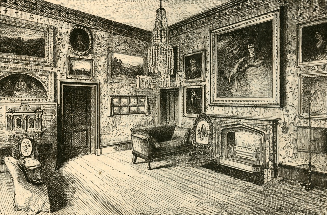 De Salon in Abbotsford, 1882 door Unbekannt