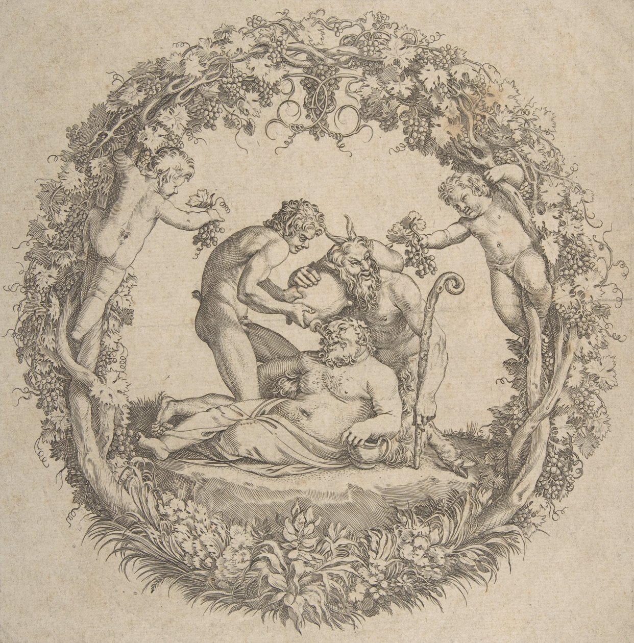 De Dronken Silenus door Unbekannt