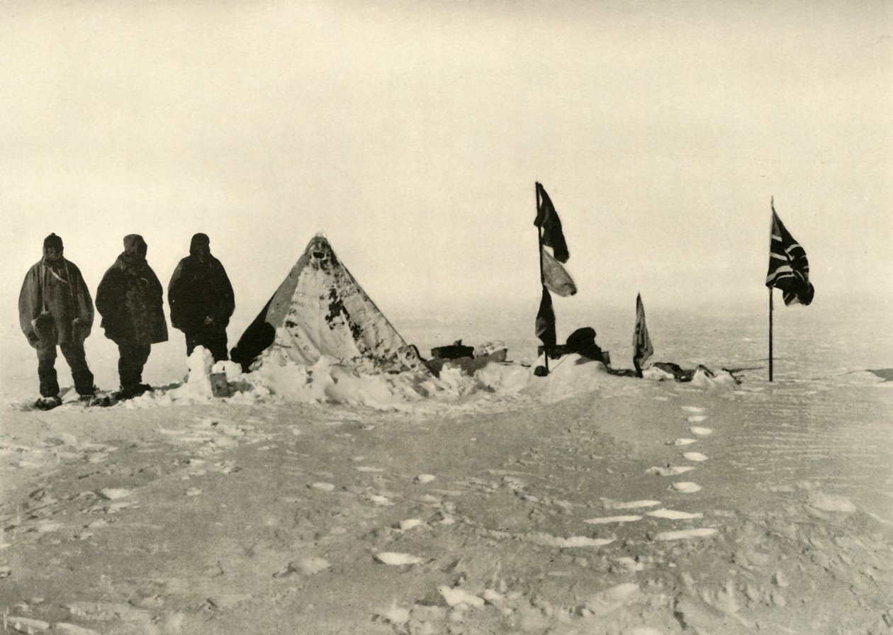 Het Zuidelijkste Kamp Na Zestig Uur Sneeuwstorm, februari 1909 door Unbekannt