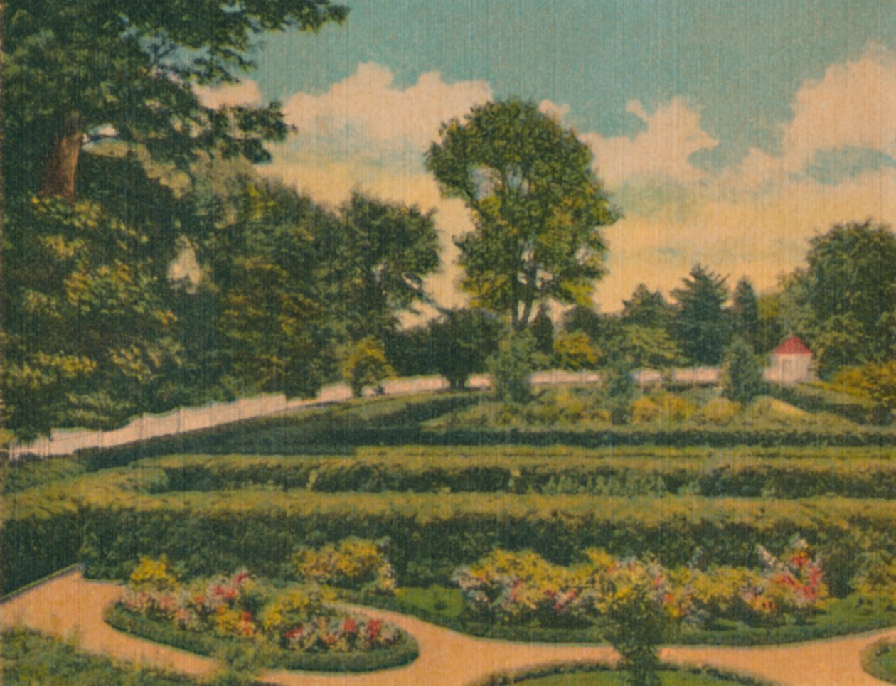 De bloementuin, een uitzicht op het westelijke uiteinde, 1946 door Unbekannt