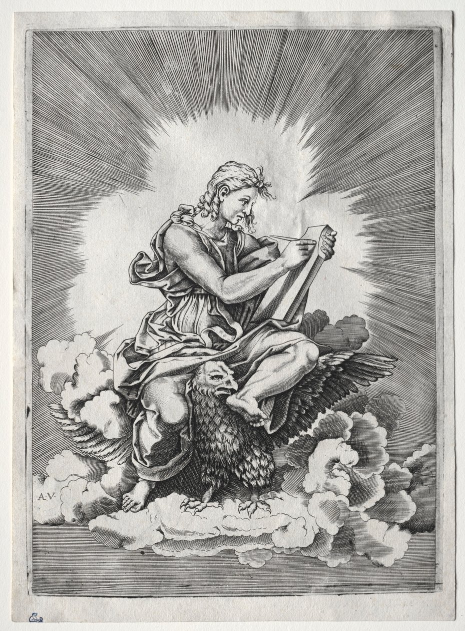De Vier Evangelisten: St. Johannes, ca. 1518 door Unbekannt