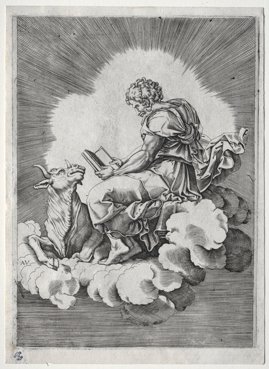 De vier evangelisten: St. Lucas, c. 1518 door Unbekannt