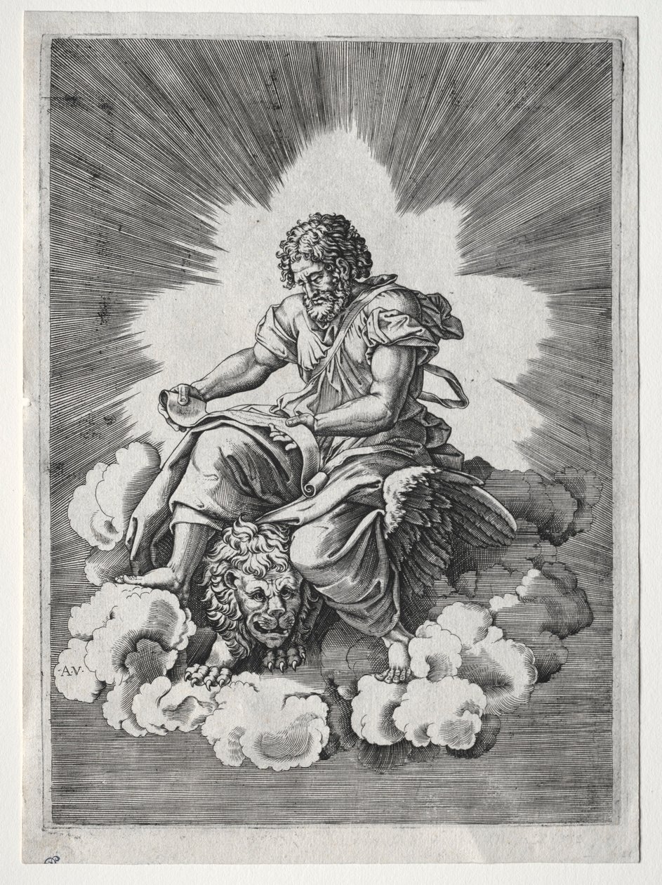 De Vier Evangelisten: St. Marcus, ca. 1518 door Unbekannt