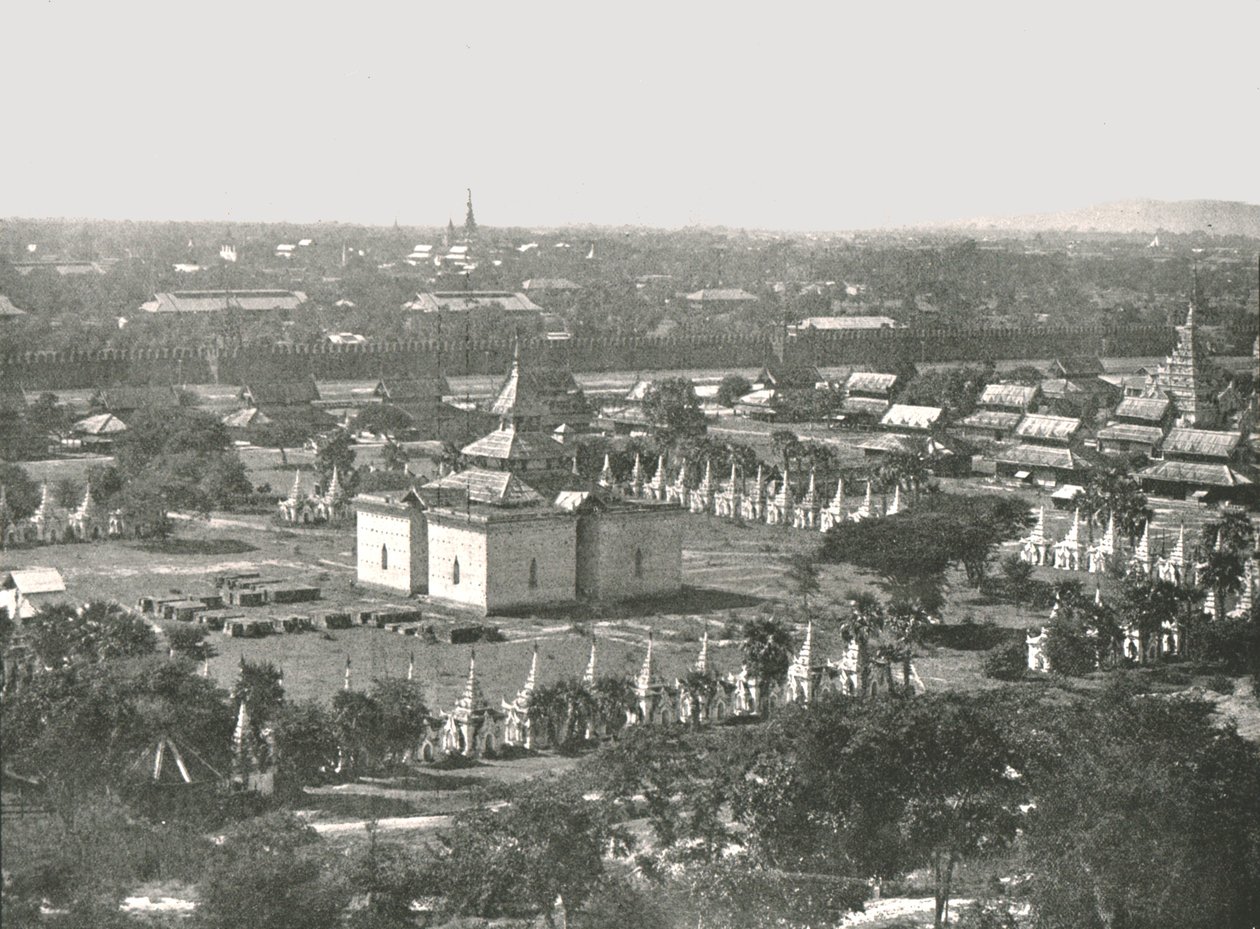 De Vierhonderdvijftig Tempels, Mandalay, Birma, 1895 door Unbekannt