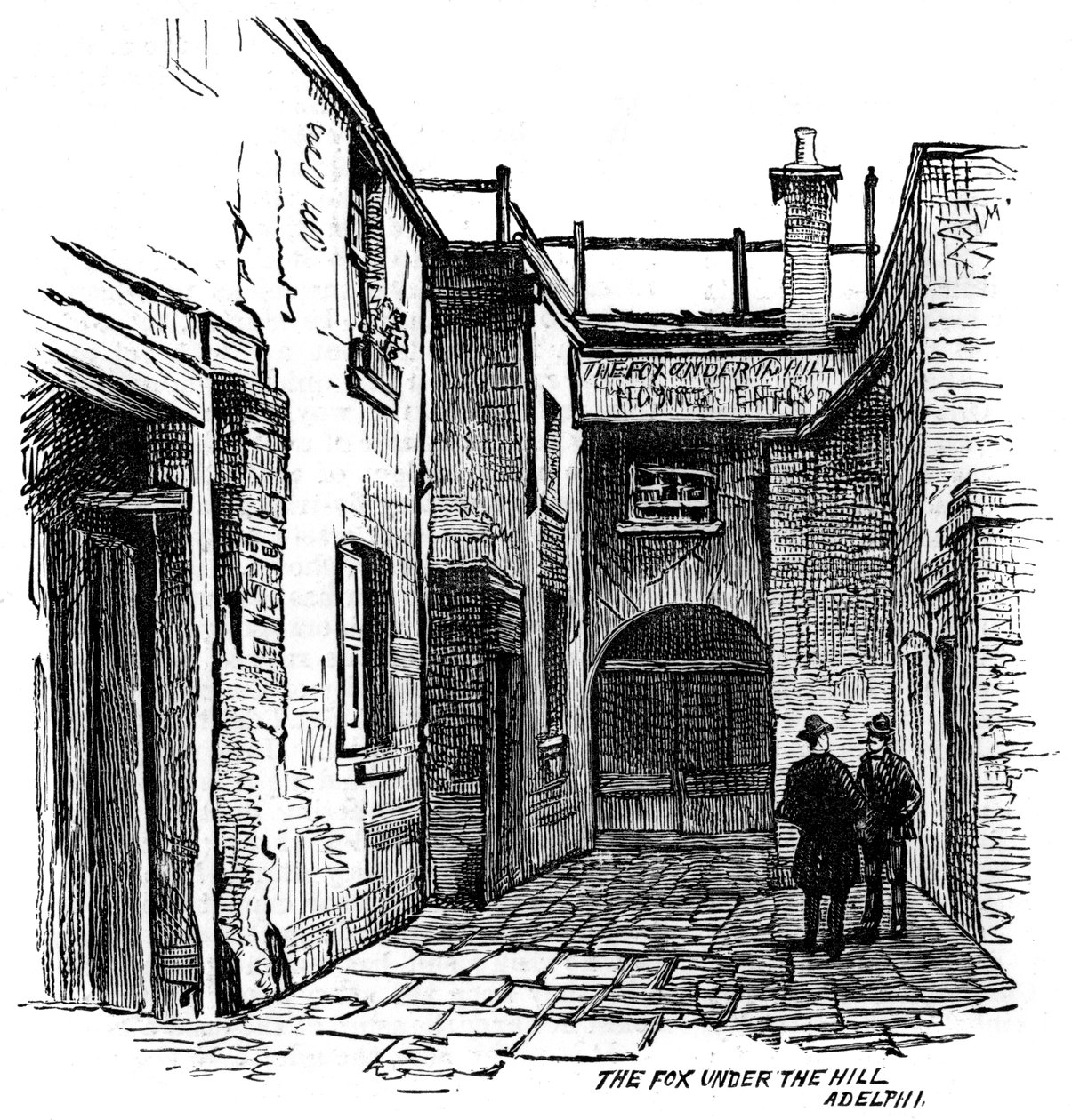 De Vos onder de Heuvel, herberg, Adelphi, Westminster, Londen, 1887 door Unbekannt