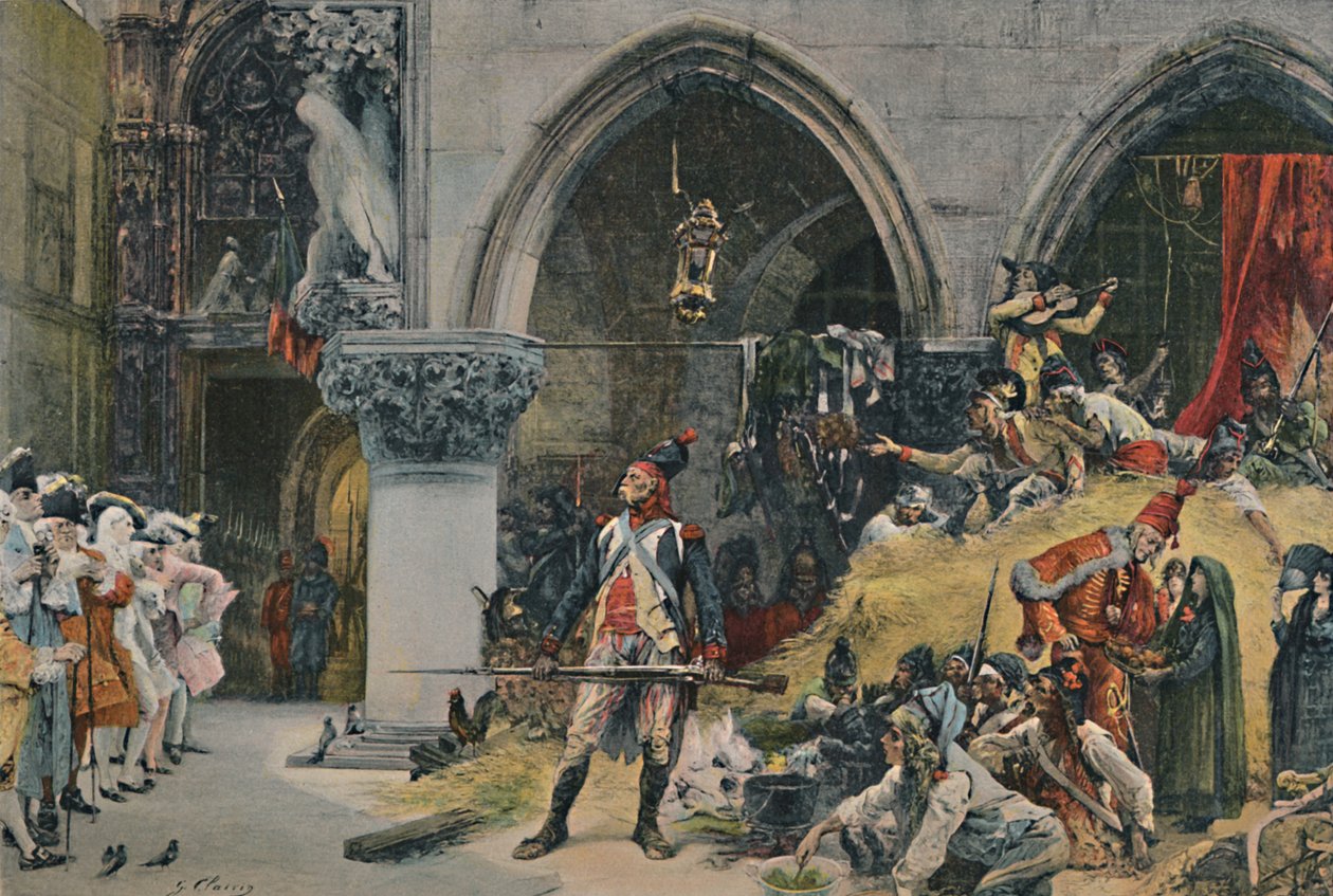 De Fransen voor het Hertogelijk Paleis, Venetië, 1797 door Unbekannt
