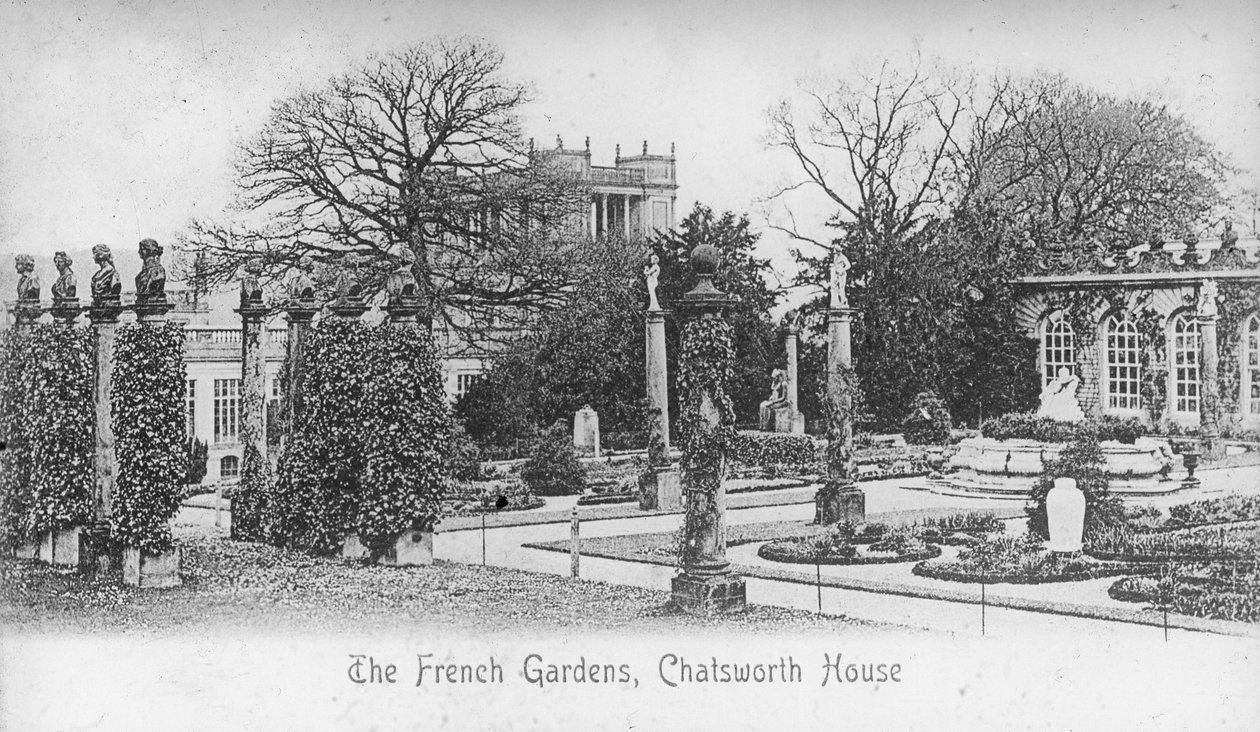 De Franse tuinen, Chatsworth House, Derbyshire, eind 19e of begin 20e eeuw door Unbekannt