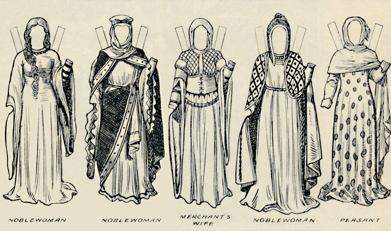 De galerij van historische kostuums: De jurken gedragen in de tijd van Richard I, c1934 door Unbekannt