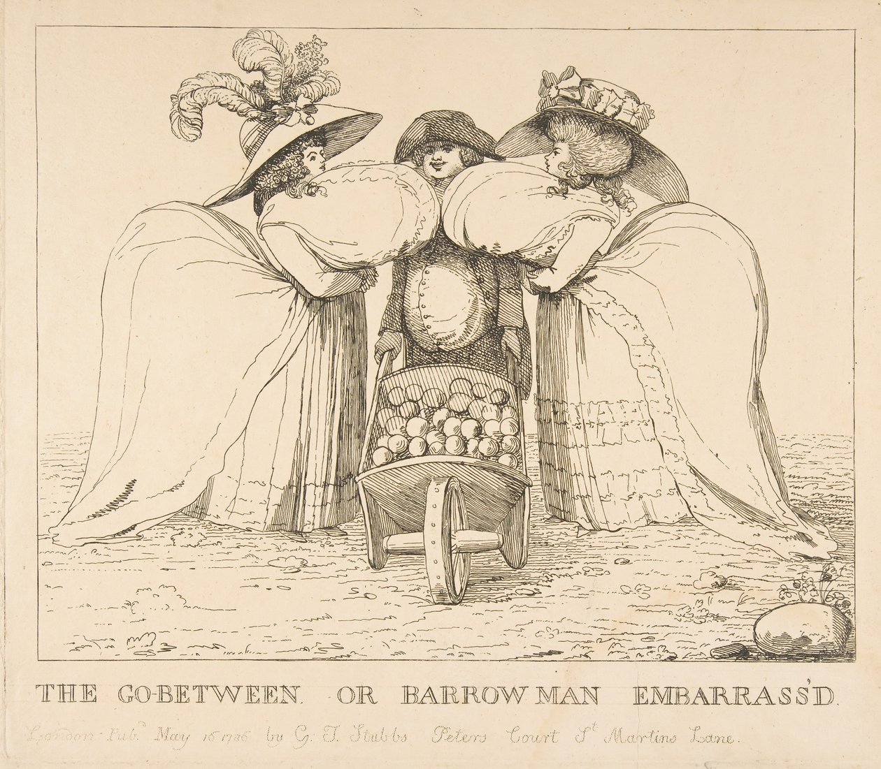 De Tussenpersoon of Kruiwagenman Verlegen, 15 mei 1786 door Unbekannt