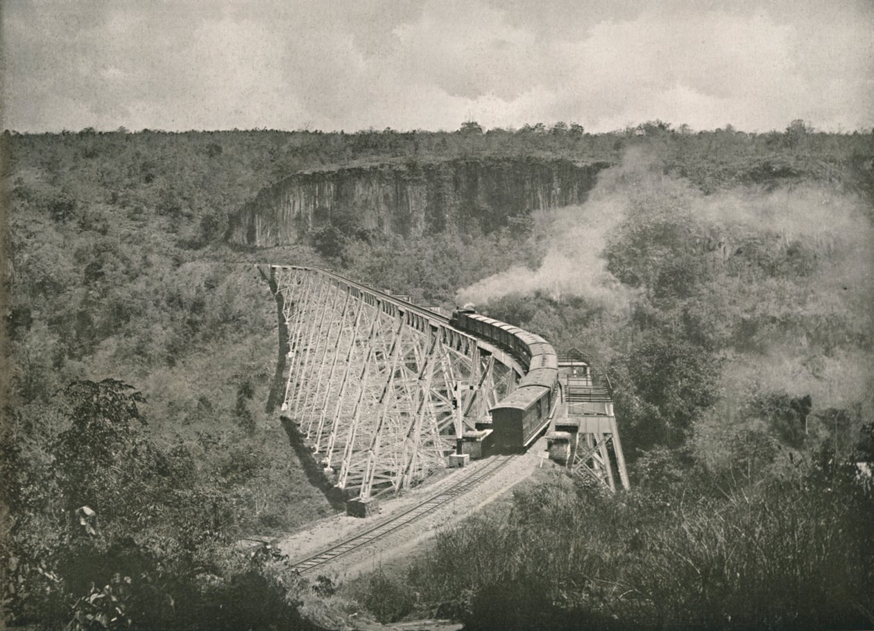 De Gokteik-kloof en spoorbrug, 1900 door Unbekannt