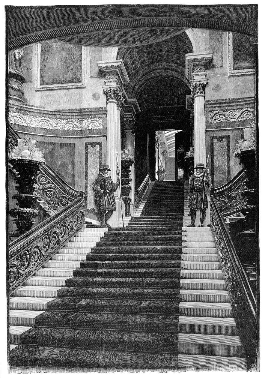 De grote trap, Buckingham Palace, Londen door Unbekannt