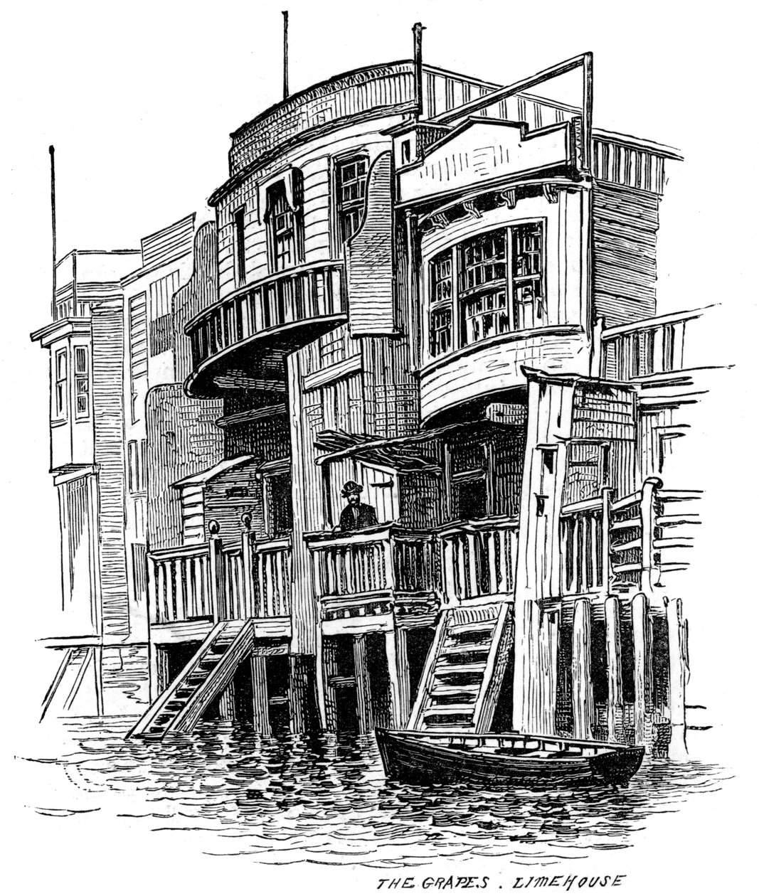 The Grapes pub, Limehouse, Londen, 1887 door Unbekannt