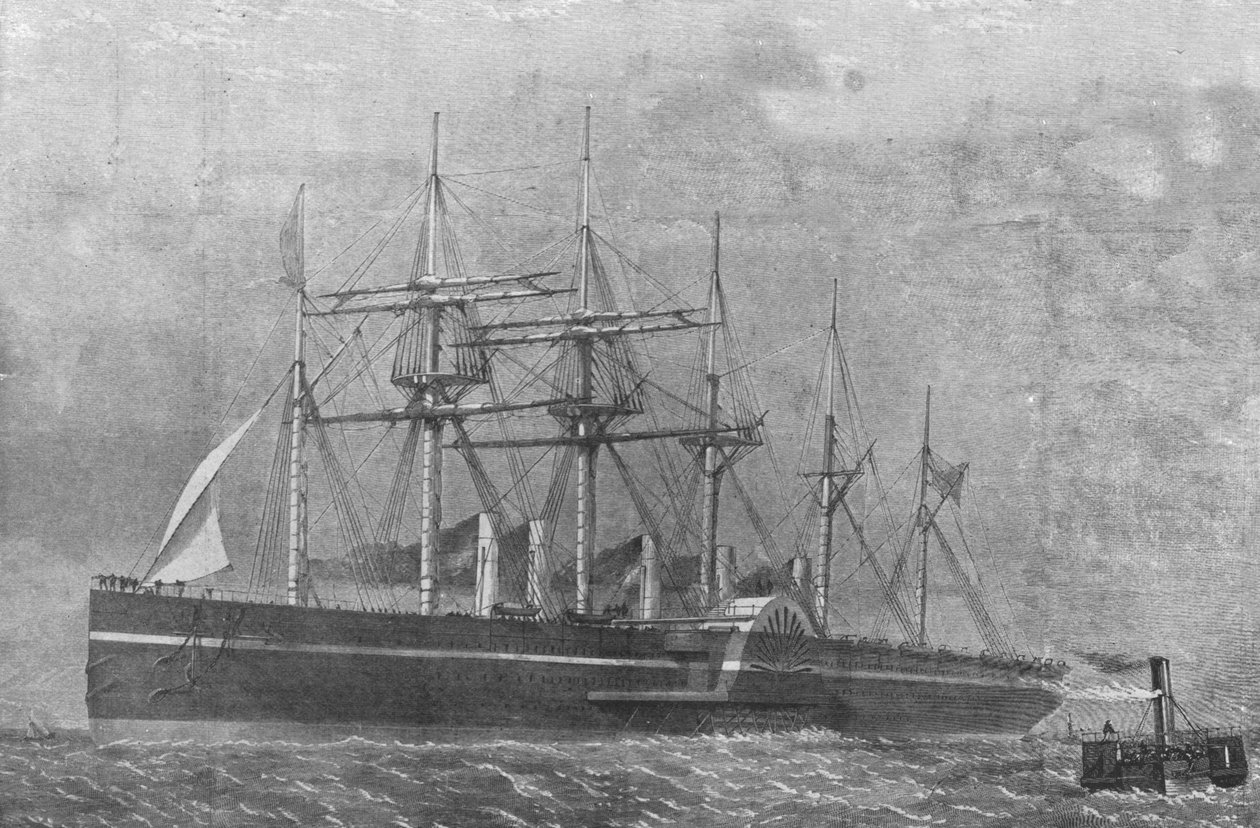 De Great Eastern, 1860: Het schip verlaat Southampton op haar eerste reis, 17 juni 1901 door Unbekannt