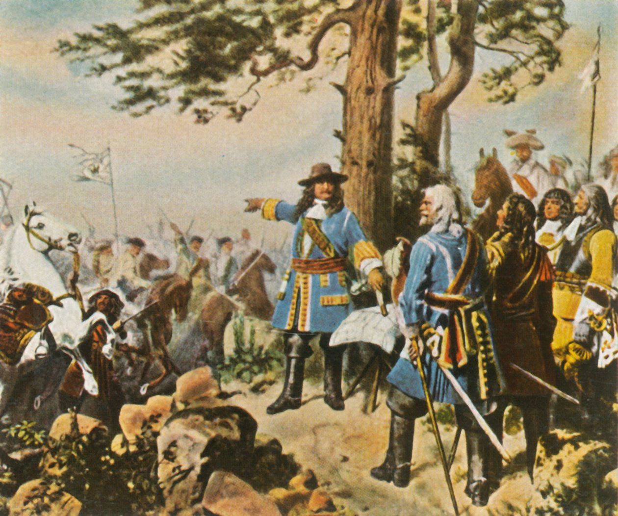 De commandanten van de Grote Keurvorst voor de Slag bij Fehrbellin, 28 juni 1675, 1936 door Unbekannt
