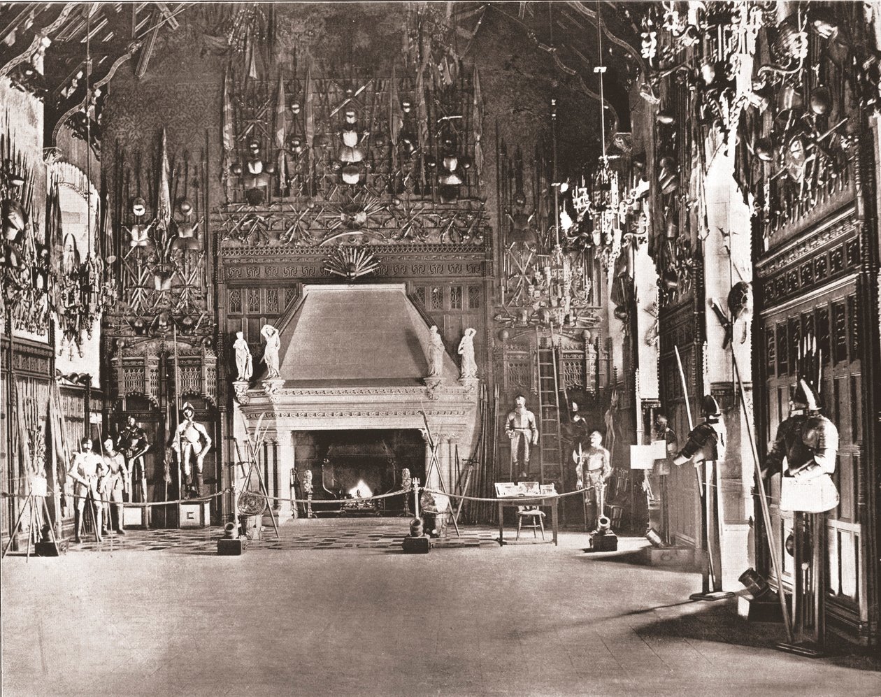 De Grote Zaal, Edinburgh Castle, Edinburgh, Schotland, 1894 door Unbekannt