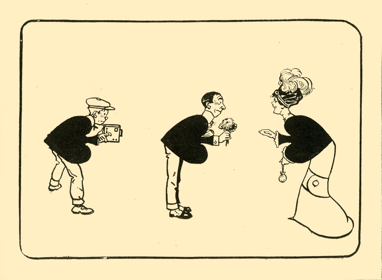 De begroeting op de drie schoppen, 1910 door Unbekannt