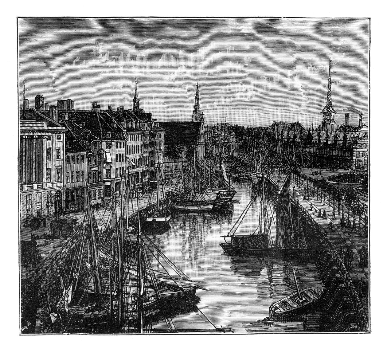 De haven, Kopenhagen, Denemarken door Unbekannt